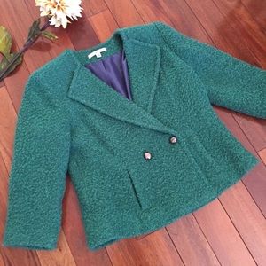 CAbi Green Two Button Career Business Blazer